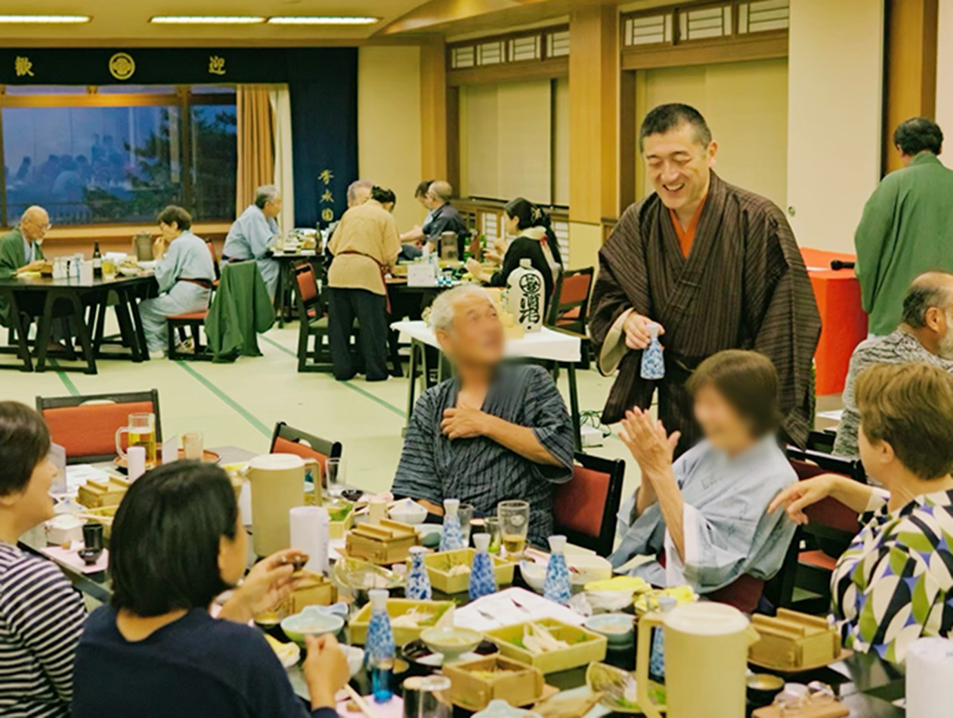 いかほ秀水園の落語イベントの様子